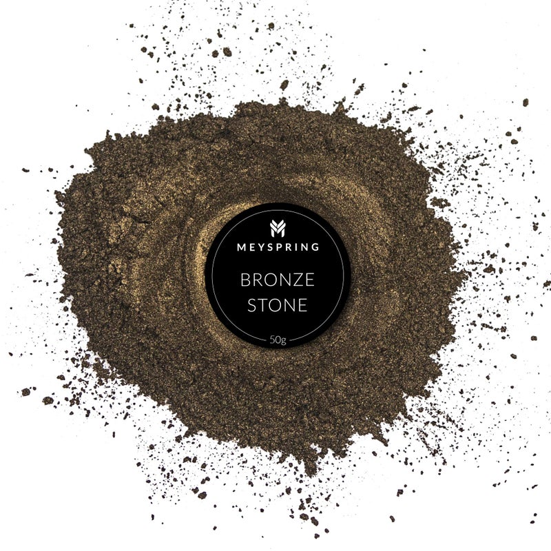 MEYSPRING Bronze Stone Epoxy Resin Color Pigment - 50g - Mica Powder for Epoxy - Image 2